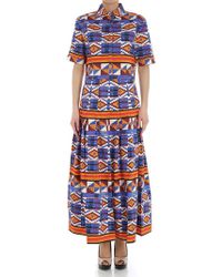 Lyst - Stella Jean Mirto Diamond Africanprint Dress in Yellow