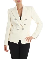 Balmain White Double-breasted Blazer