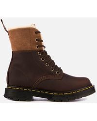 dr martens 1460 kolbert black leather snowgrip flat ankle boots