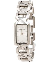 stainless steel burberry watch