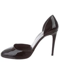 miu miu black patent leather pumps
