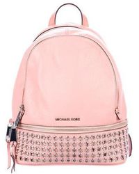 Lyst - Michael Michael Kors Rhea Zip Small Backpack in Pink