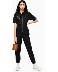 TOPSHOP Combinaison ample style militaire - Noir