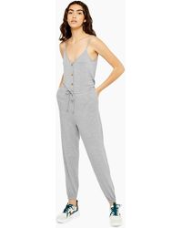 TOPSHOP Combi-pantalon lounge ultra-doux - Gris