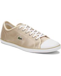 lacoste ziane canvas plimsoll trainers in white