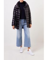 Herno Daunenmantel mit Stehkragen Schwarz