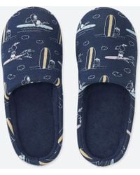 Uniqlo Peanuts Slippers In Gray For Men Lyst