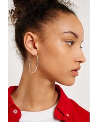 Urban Outers Sterling Silver Large Open Hoop Earrings Womens Urban Outers Sterling Silver Large Open Hoop Earrings Womens All Lyst
