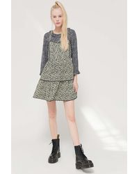 Urban Outfitters Uo Hanna Scallop Babydoll Mini Dress - Multicolor