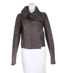 Rick Owens Brown Leather Jacket