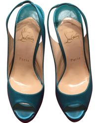 louboutin blue sandals