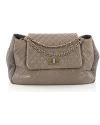 Lyst Chanel Pre Owned Mink Handbag In Black Chanel Pre Owned Leather Handbag Lyst