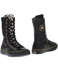 converse leather boots women