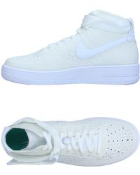 nike high top sneakers white