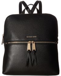 Lyst Michael Kors Rhea Zip Medium Slim Backpack Vanilla Michael Kors Rhea Zip Medium Slim Backpack Black Bags Lyst