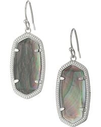 Lyst Kendra Scott Carla Silver Drop Earrings In Slate Kendra Scott Dani Earrings Rhodium Slate Earring Lyst