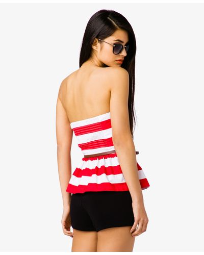 boob tube peplum