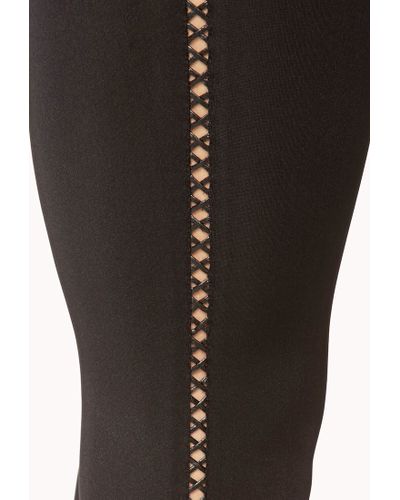 cut out criss cross leggings