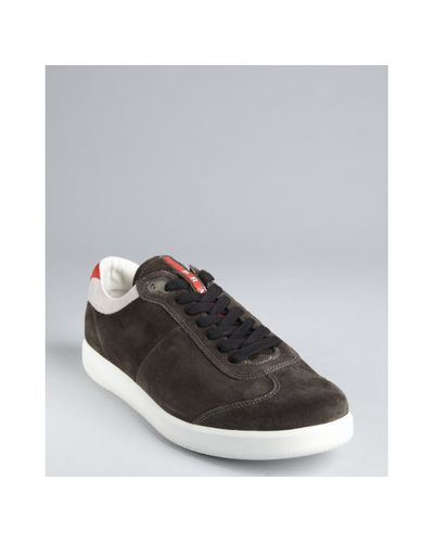 prada grey trainers