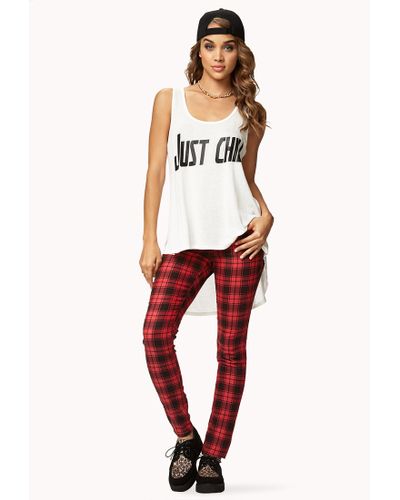 forever 21 red plaid pants