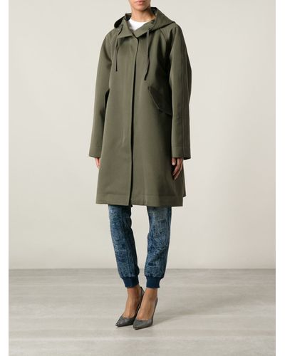 Lyst - Sofie d'hoore Oversize Hooded Parka in Green