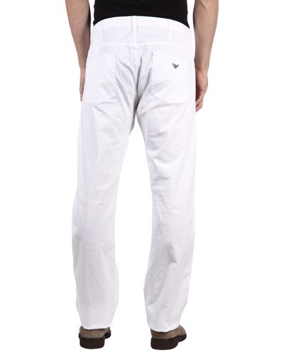 armani pants white