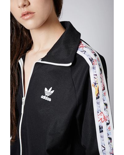 adidas black tracksuit top