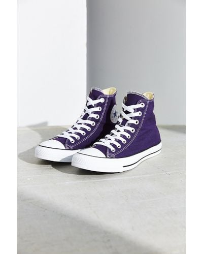 Lyst - Converse Chuck Taylor All Star Seasonal High Top Sneaker in Purple