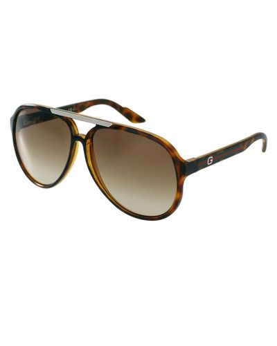 Lyst Gucci Aviator Sunglasses In Brown For Men