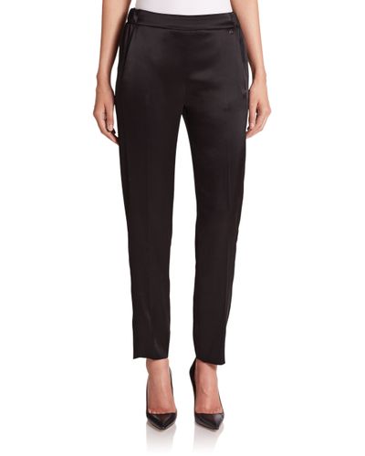 mens black evening trousers