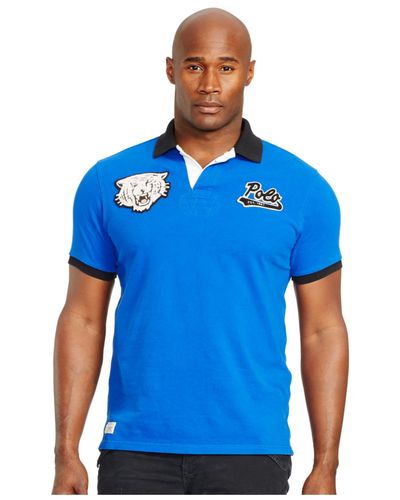 Lyst - Polo Ralph Lauren Big And Tall Classic-fit Tiger-head Polo Shirt in Blue for Men