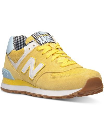 Lyst - New Balance Women'S 574 Casual Sneakers From Finish Line in Yellow