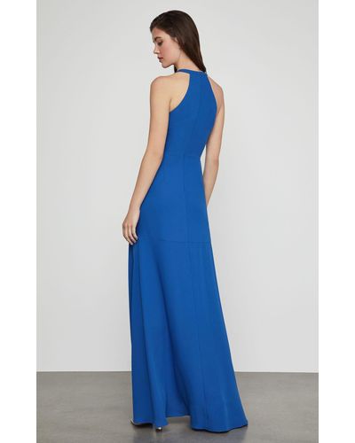 bcbg strapless crepe gown