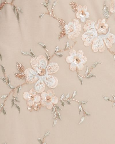 adrianna papell floral embellished gown