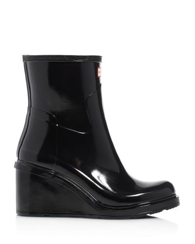 hunter wedge booties