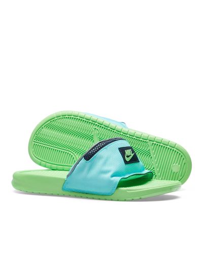 nike benassi jdi fanny pack green