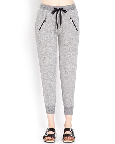 Lyst - Forever 21 Zip Pocket Sweatpants in Gray