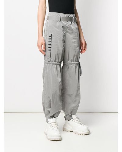 metallic track pants