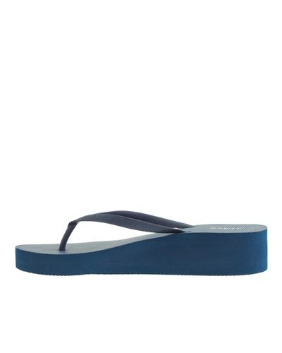 Lyst - J.Crew Skinny Wedge Flip-flops in Blue