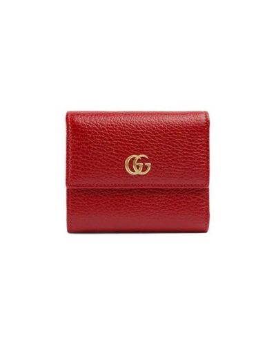 gucci gg marmont wallet red