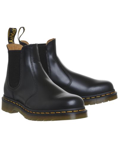 dr martens vegan 296 chunky chelsea boots in black