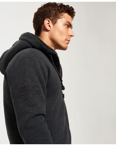 Lyst - Superdry Hemmingway Fur Lined Zip Hoodie in Gray for Men