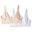 Ellen Tracy White 2 Pack Soft Lined Bra With Floral Lace
