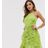 Vestito skater accollato in pizzo lime di Boohoo in Yellow