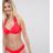 Freya Red Macrame Halter Bikini Top In Tropical Punch