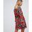 Vestito skater a maniche lunghe con stampa a fiori di Missguided in Red