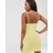 Vestito a fascia con spalline sottili arricciato giallo limone di Boohoo in Multicolor