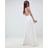 Vestito da sposa in paillettes con spalline sottili di ASOS in White