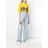 Maison Margiela Blue Cut-out Wide Leg Jeans