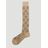 Gucci Natural Beige And Brown GG Supreme Socks